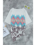Azura Exchange Aztec Geometric Print T-shirt - 2XL
