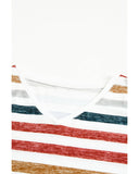 Azura Exchange Striped V Neck T-shirt - 2XL