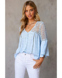 Azura Exchange Du Jour Crochet Blouse - S