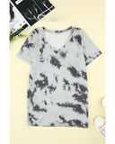 Azura Exchange V Neck Tie-dye T-shirt - S
