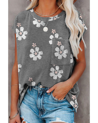 Azura Exchange Cap Sleeve T-Shirt with Pocket - 2XL