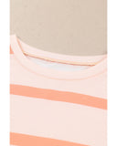 Azura Exchange Drop Shoulder Pullover Sweatshirt with Striped Pattern - M