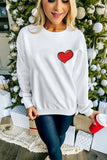 Azura Exchange Embroidered Heart Pullover Sweatshirt - L