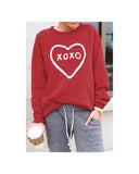 Azura Exchange Heart Pattern Print Valentines Sweatshirt - L
