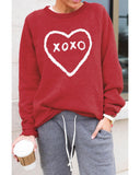 Azura Exchange Heart Pattern Print Valentines Sweatshirt - XL