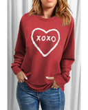 Azura Exchange Heart Pattern Print Valentines Sweatshirt - XL