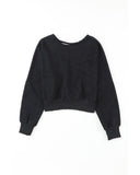 Azura Exchange Acid Wash Open Back Sweatshirt - S