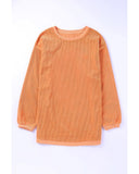 Azura Exchange Corn Graphic Orange Crop Top Sweatshirt - S