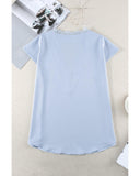 Azura Exchange Lace Trim V Neck T-shirt - XL
