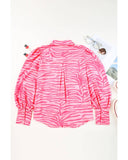 Azura Exchange Zebra Stripes Lantern Sleeve Shirt - L