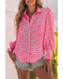 Azura Exchange Zebra Stripes Lantern Sleeve Shirt - S