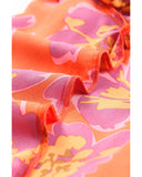 Azura Exchange Floral Print Lantern Sleeve Shirt - S