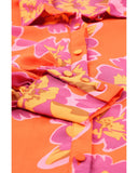 Azura Exchange Floral Print Lantern Sleeve Shirt - S