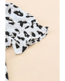 Azura Exchange Leopard Bubble Sleeve Blouse - S