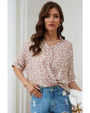 Azura Exchange Leopard Printed Twist Shirt - M