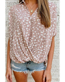 Azura Exchange Leopard Printed Twist Shirt - S