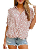 Azura Exchange Leopard Printed Twist Shirt - S