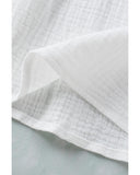 Azura Exchange Textured Sleeveless Shirt with Floral Lace Crochet - S