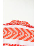 Azura Exchange Buttoned Geometric Striped Shirt - S