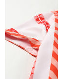 Azura Exchange Buttoned Geometric Striped Shirt - S