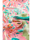 Azura Exchange Buttoned Sheath Long Sleeve Shirt with Abstract Floral Print - M