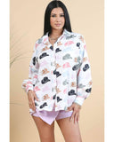 Azura Exchange Puff Sleeve Button Up Shirt - S