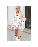 Azura Exchange Puff Sleeve Button Up Shirt - S