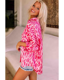 Azura Exchange Printed Sleeve Button Up Shirt - S