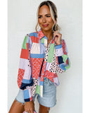 Azura Exchange Button Front Cuffed Sleeve Shirt - M