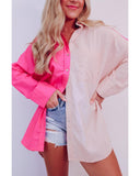 Azura Exchange Oversized Color Block Patchwork Shirt - M
