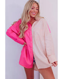 Azura Exchange Oversized Color Block Patchwork Shirt - XL