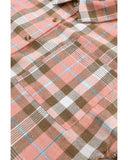 Azura Exchange Plaid Pattern Shirt with Rounded Hem - XL