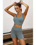 Azura Exchange Hollow-out Ribbed Racerback Yoga Camisole - L