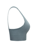 Azura Exchange Hollow-out Ribbed Racerback Yoga Camisole - L