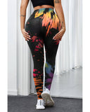 Azura Exchange Tie Dye Hollow Out Fitness Leggings - XL