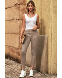 Azura Exchange Rib Knit High Waist Slit Leggings - S