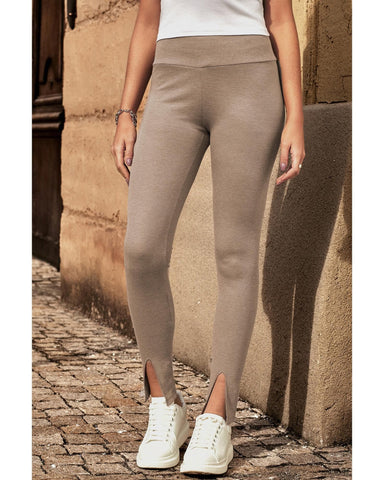 Azura Exchange Rib Knit High Waist Slit Leggings - XL