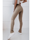 Azura Exchange Rib Knit High Waist Slit Leggings - XL