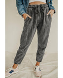 Azura Exchange Textured Drawstring Pocketed Pants - XL