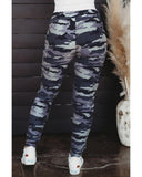 Azura Exchange Elastic Waist Camo Print Joggers - M