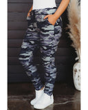 Azura Exchange Elastic Waist Camo Print Joggers - M