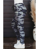 Azura Exchange Elastic Waist Camo Print Joggers - M