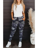 Azura Exchange Elastic Waist Camo Print Joggers - M