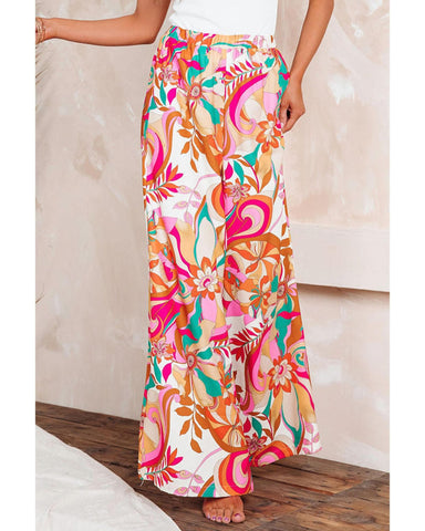 Azura Exchange Printed Wide Leg Pants - XL