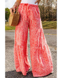Azura Exchange Floral Print Wide Leg Pants - M
