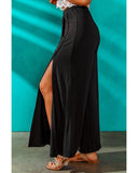 Azura Exchange Side Slit Wide Leg Pants - L