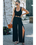 Azura Exchange Side Slit Wide Leg Pants - L