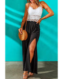 Azura Exchange Side Slit Wide Leg Pants - M