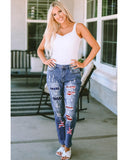 Azura Exchange American Flag Graphic Jeans - 2XL