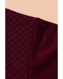 Azura Exchange Quilted Patch Half Zipper Sweatshirt - XL